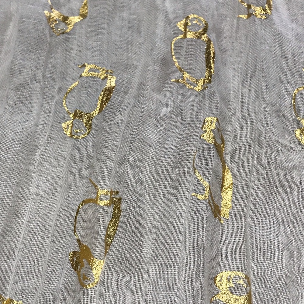 Anthro “Golden Puffin Scarf” - Picture 4 of 6